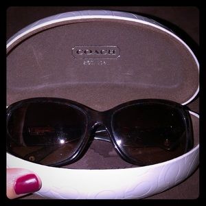 Tortoiseshell coach sunglasses with case